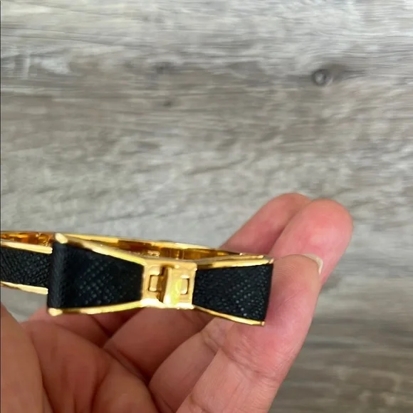 Kate Sapade Gold and Black Bow Bracelet - Picture 3 of 4